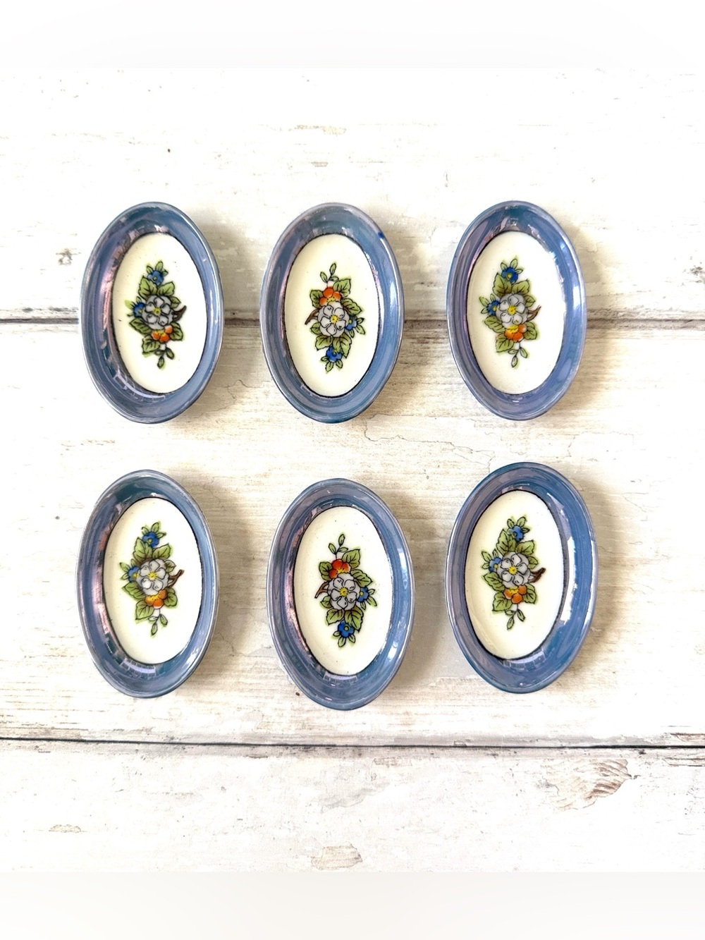Noritake Handpainted Soy Sauce Dish Japanese Condiment Bowls Japan Set of 6